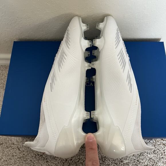 Adidas Predator Elite FG Laceless Men Size 7.5 Gold White Soccer Cleats New - Picture 7 of 9